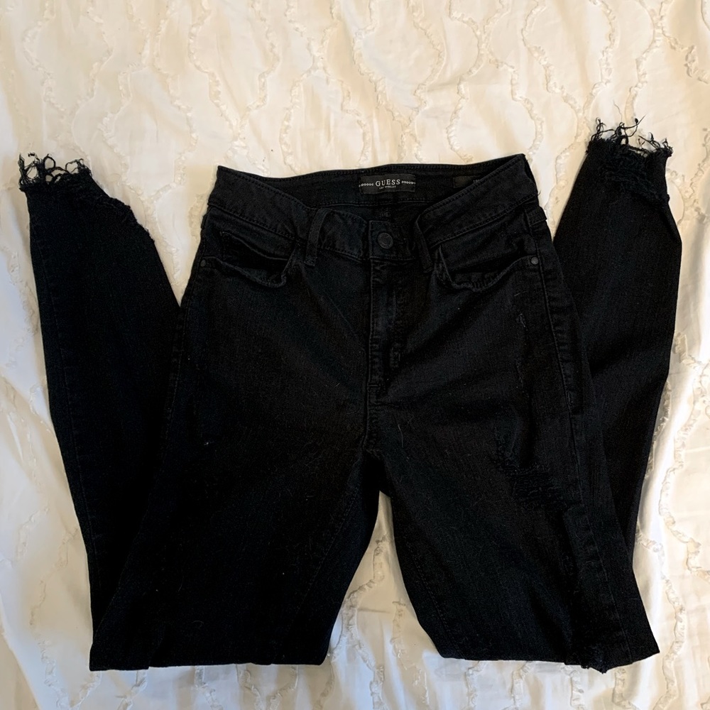 distressed guess skinny jeans (1981 skinny)
